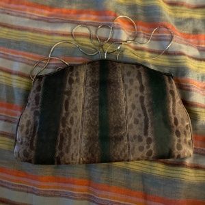 Judith Leiber snakeskin purse